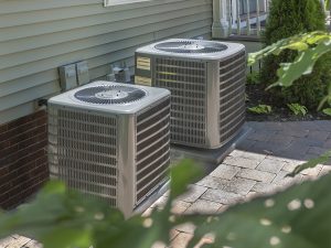 Central Air Conditioning Units Sitting Outside
