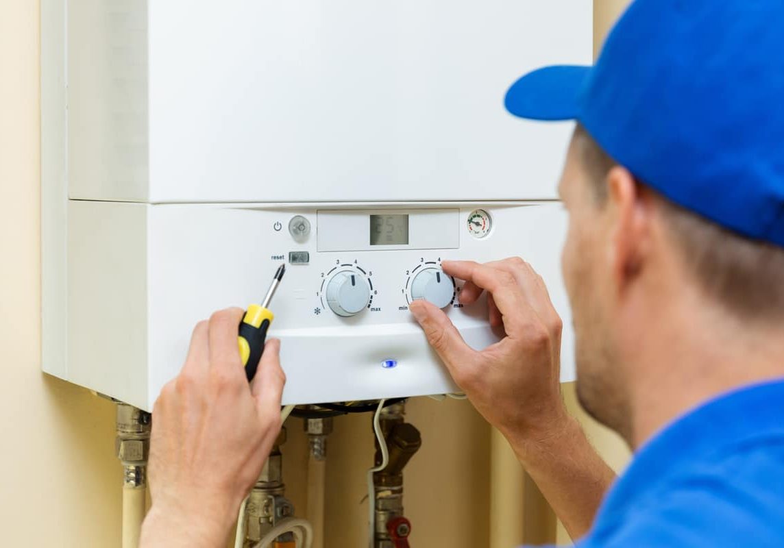 Tankless Water Heater Being Installed