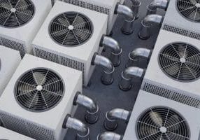 Commercial HVAC units (heating, ventilation and air conditioning).