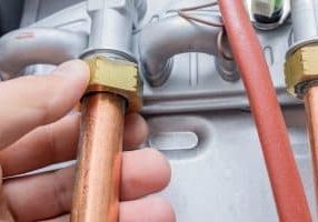 Copper pipes, heating boiler repair. furnace installation